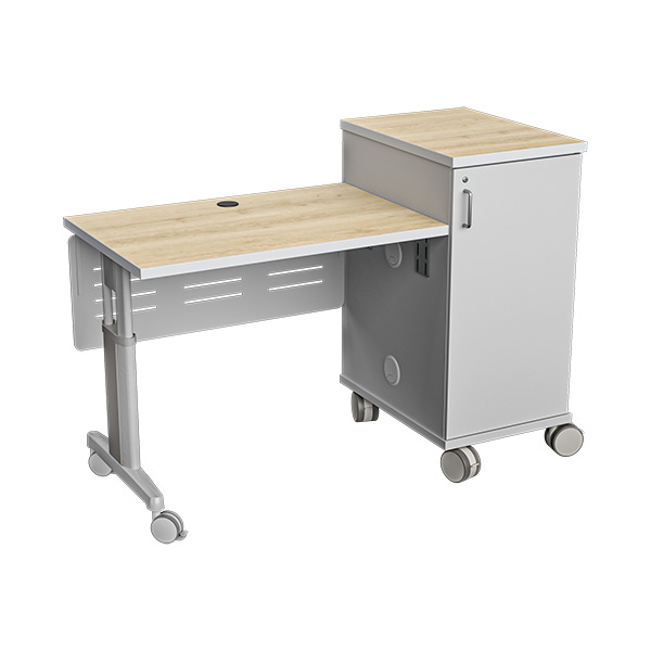2G2BT Lecture Station with Laminated Finish, Modesty Panel, and Caster Wheels