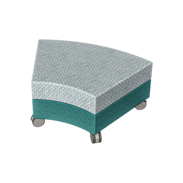 Chameleon Lounge™ Wedge Pouf with Caster Wheels