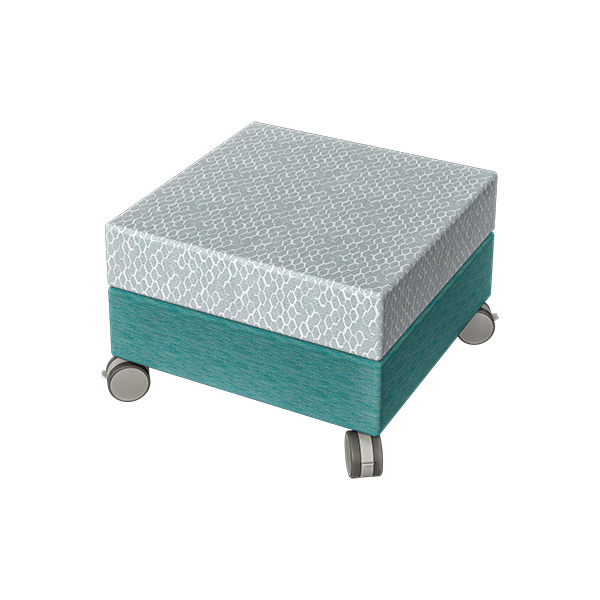 Chameleon Lounge Square Pouf with Caster Wheels