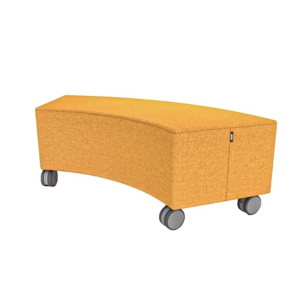 FLEX 60° Curved Bench with Caster Wheels