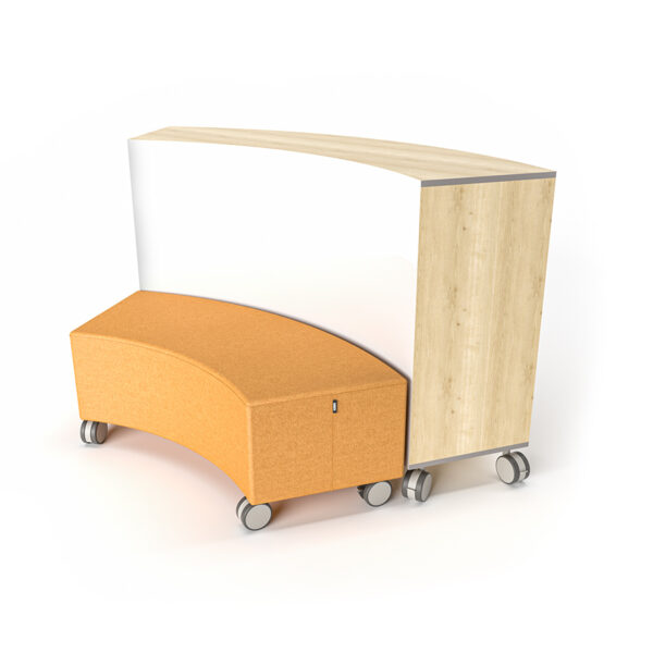 KIO Curved Mobile Bookcase