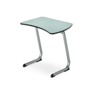 Alumni BOOMERANG Student Desk with Metallic Base with Maple Hard Plastic Top