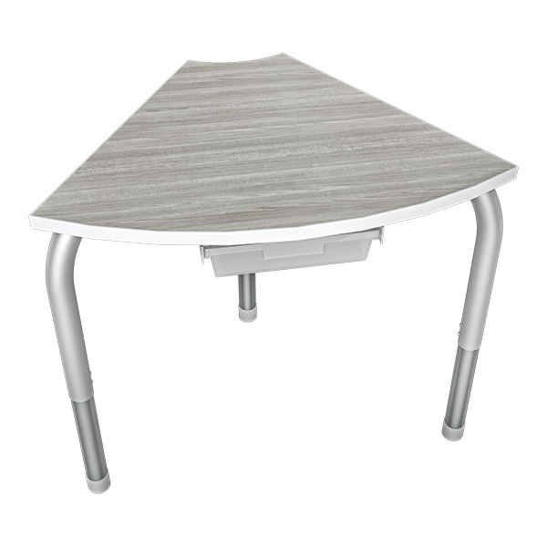PAL Curved Leg Table with Laminated Finish and Storage Box