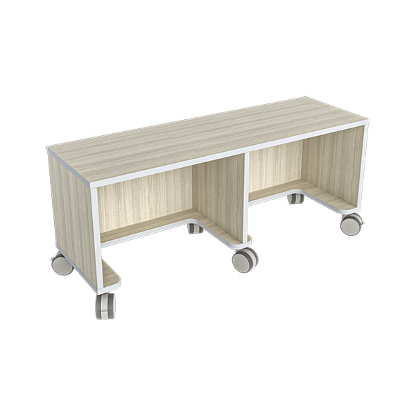 KIO Straight Mobile Table with Caster Wheels