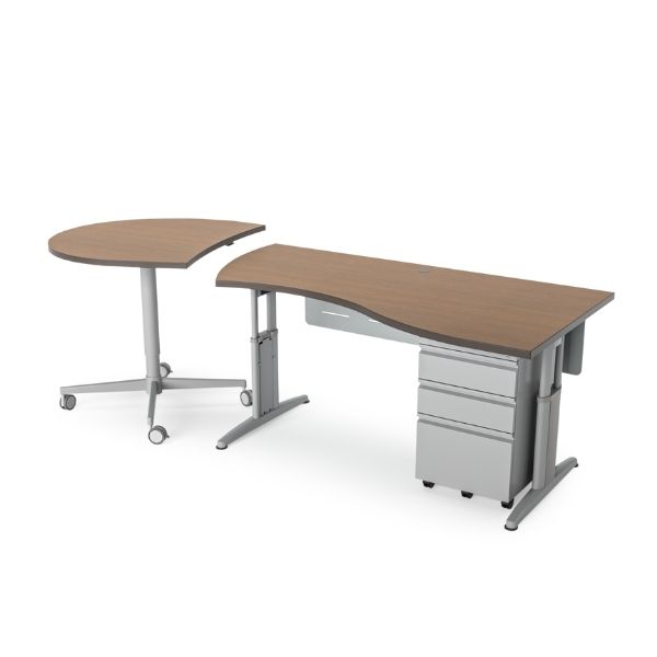MyOffice Vinton Wave Teacher Station with Side Table