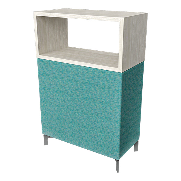 Chameleon Lounge™ Power Walls with Laminated Finish Storage Topper