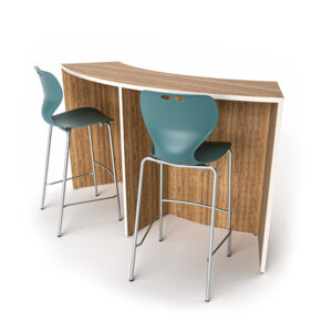 KIO Curved Table & FFL Cafe Stools