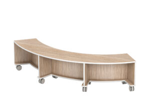 KIO 90° Curved Table 24H Casters