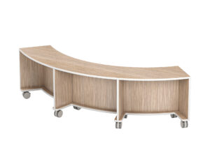 KIO 90° Curved Table 29H Casters