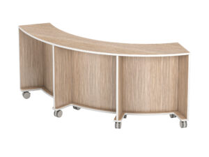 KIO 90° Curved Table 42H Casters