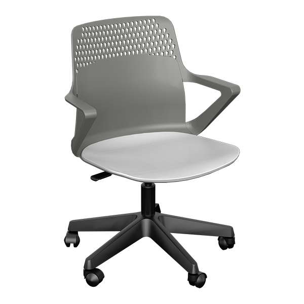 A3+ Pneumatic Swivel Chair Charcoal White