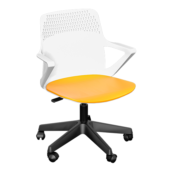 A3+ Pneumatic Swivel Chair White Mango