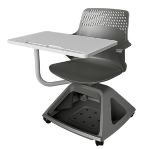 A3+ Student Chair Charcoal Charcoal with Tablet Arm