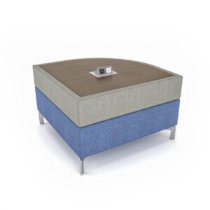 Chameleon Lounge™ Round Corner Pouf Alt Color with HPL Top & Power