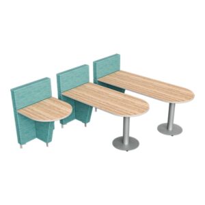 Chameleon Lounge™ Tables Together Table with Bullet Top Size Compare