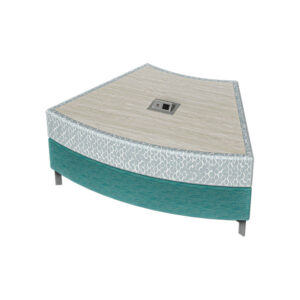 Chameleon Lounge™ Wedge Pouf with HPL Top & Power