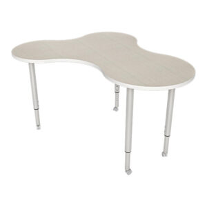 F2F Post-Leg Table Set Screw Adjustable Legs with Splash Top and Casters