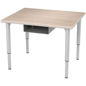 F2F Post-Leg Table Twist Adjustable Legs with Rectangle Top, Metal Book Box, and Glides