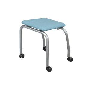 Focus Backless Upholstered 4-leg Stool with Casters