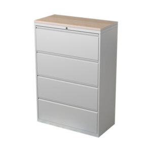 Freestanding Lateral Files 4 Drawers with HPL Laminate Top