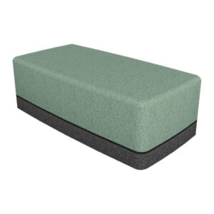 Gecko Green Soft Seating Rectangle Ottoman
