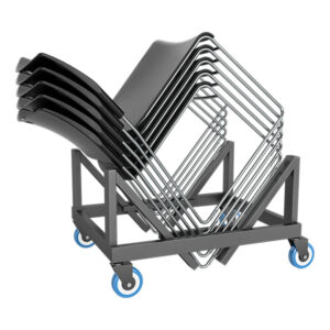 GMAB2 Stacked Chairs on Trolley