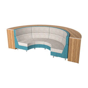 KIO 60° Curved Table 42H with Chameleon Lounge Seating