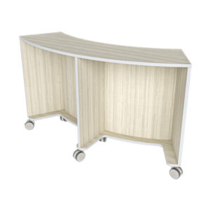 KIO 60° Mobile Curved Table 42H with Casters