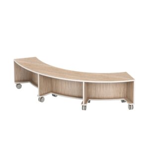 KIO 90° Mobile Curved Table 24H with Casters