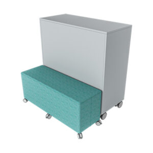 KIO Class Mobile Storage Cabinet Back with Flex Bench