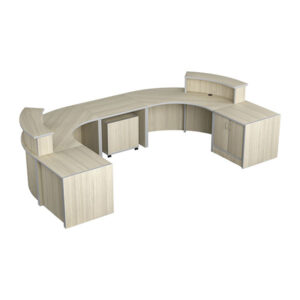 KIO Greet Circulation Desk Complete Curved Configuration