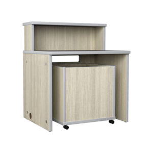 KIO Greet Circulation Desk Work Station with Book Bin
