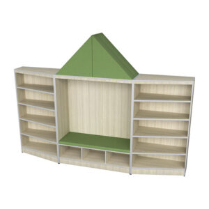 KIO Perimeter Shelving KIO Cottage Complete Set 66H with FLEX Floor Triangle