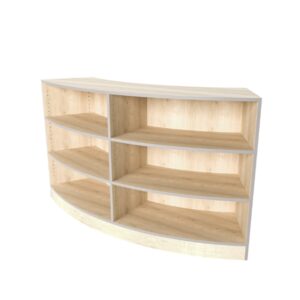 KIO Stationary Curved Bookcase Single Sided