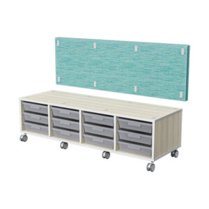 KIO Storage KIO Storage Bench Quadruple with Velcro Pad KIO Storage KIO Storage Bench Quadruple with Velcro Pad