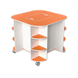 KIO Tinker Table 42H Mobile with Casters and Duo Tone