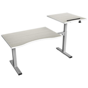 L2 Dual Purpose Teacher Stations with Left User Curve and Pencil Tray