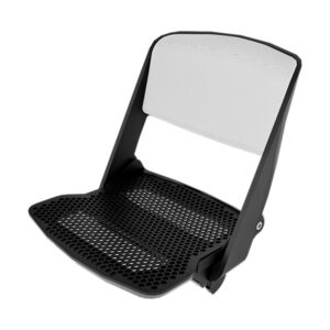 OAR Chair White Fab Back and Black Poly Seat