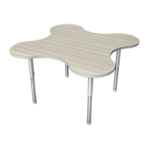 PAL Sit-2-Stand Student Tables 48x48 Amoeba Top with Straight Leg