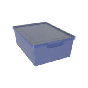 Plastic Storage Bin Translucent Blue