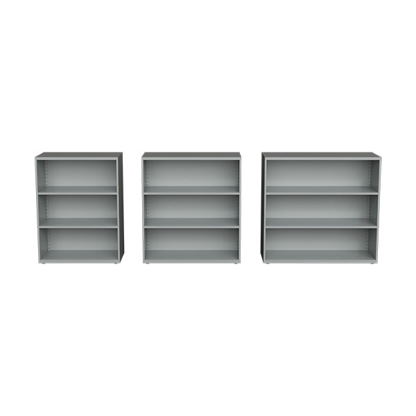 Steel Bookcase 3H Width Comparison