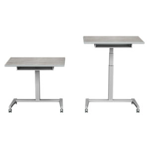 TAG Pneumatic Table paired with Casters Height Compare