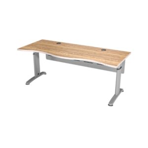 THX Computer Tables Adjustable T-Legs with Double Wave Top