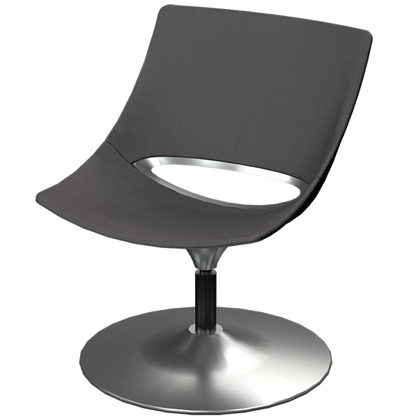 Bay Lounge Chair Black Vinyl