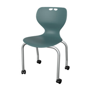 FFL 4-leg Chair with Casters Aqua