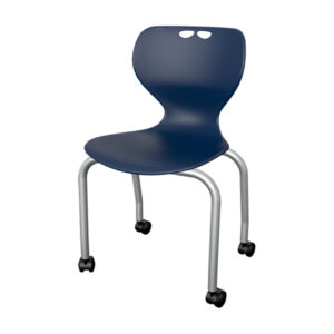 FFL 4-leg Chair with Casters Blue