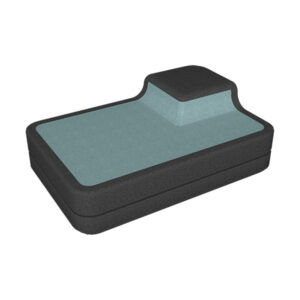 Gecko Green Steps Blue Rectangle Shape Right