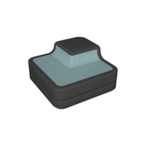 Gecko Green Steps Blue Square Shape Right