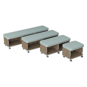 Junior Storage Straight Benches (L-R) 72”, 56”, 42”, & 24”