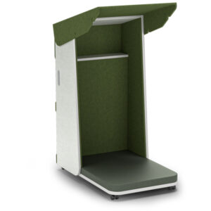 Sabal Reading Tree - Olive PET, Arauco Chantilly Flax, Side Panels, Casters